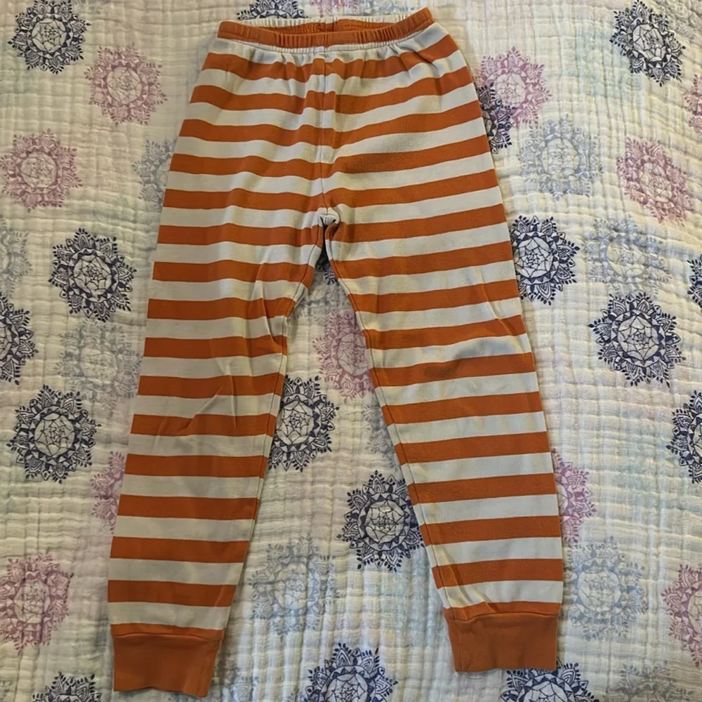 Kids Orange & Cream Thanksgiving Turkey Pajama Set